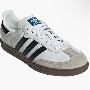 Adidas Samba White and Black Trainers